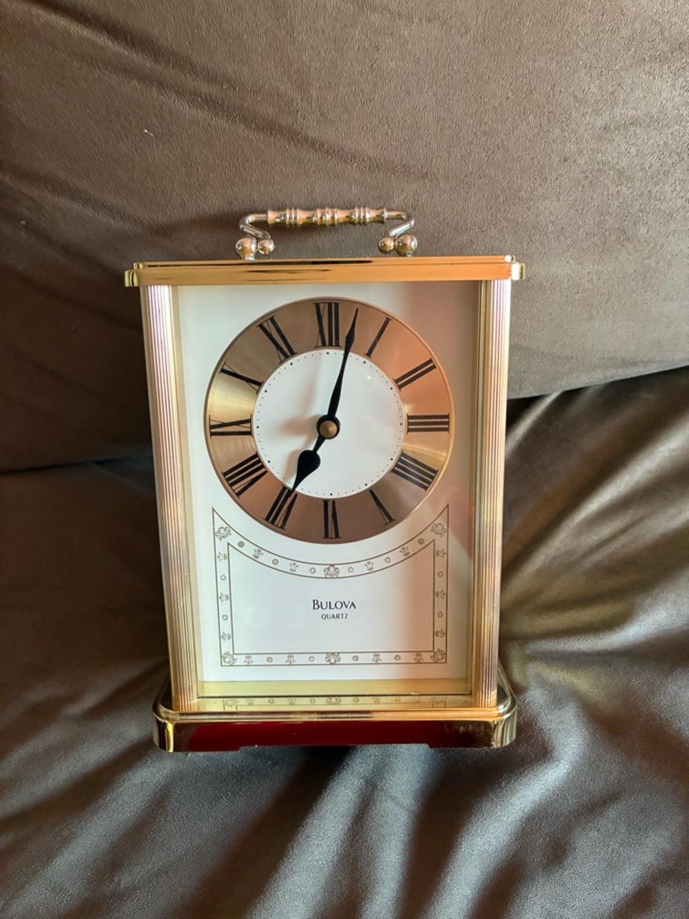 Bulova Gold Quartz Carriage Clock - Gold Finish